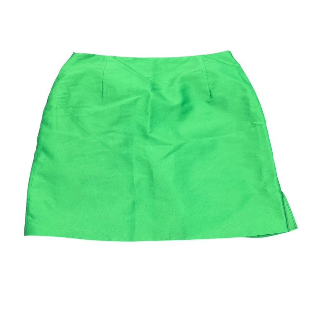 Sandro Marlene Green Ruffled Mini Skirt Vert Fluo FR 40 US 8 NWT Party Cocktail - Picture 6 of 12